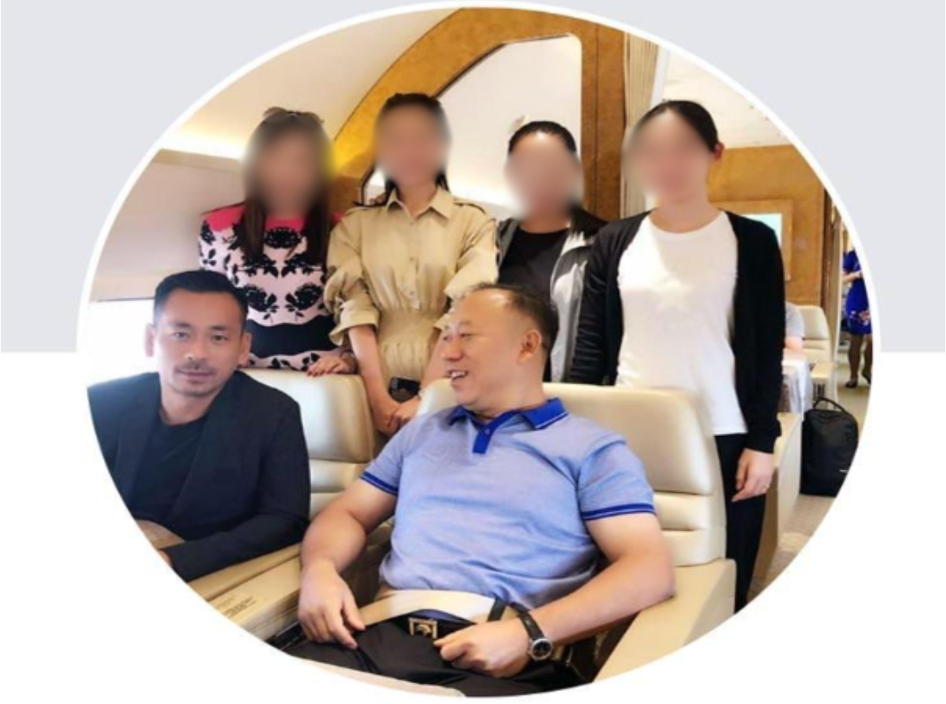 Figure 29. Alvin Chau (left) and Dong Lecheng (right) in transit from Cambodia to Macau with business associates  