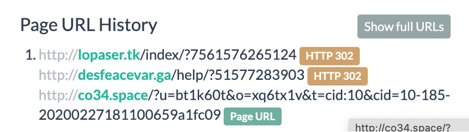 Figure 5. Redirection from the Disposable TDS to a Los Pollos smartlink. Source: https://urlscan.io/result/4bcef7a1-8188-4fe1-ab93-bd303803791a/